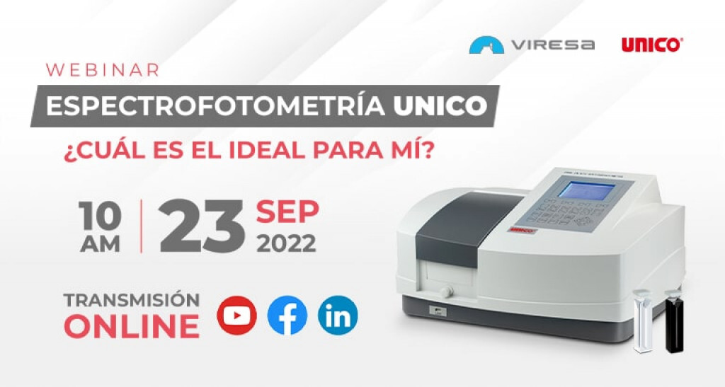 Webinar Gratuito: Espectrofotometría UNICO ¿Cuál es el ideal para mí?